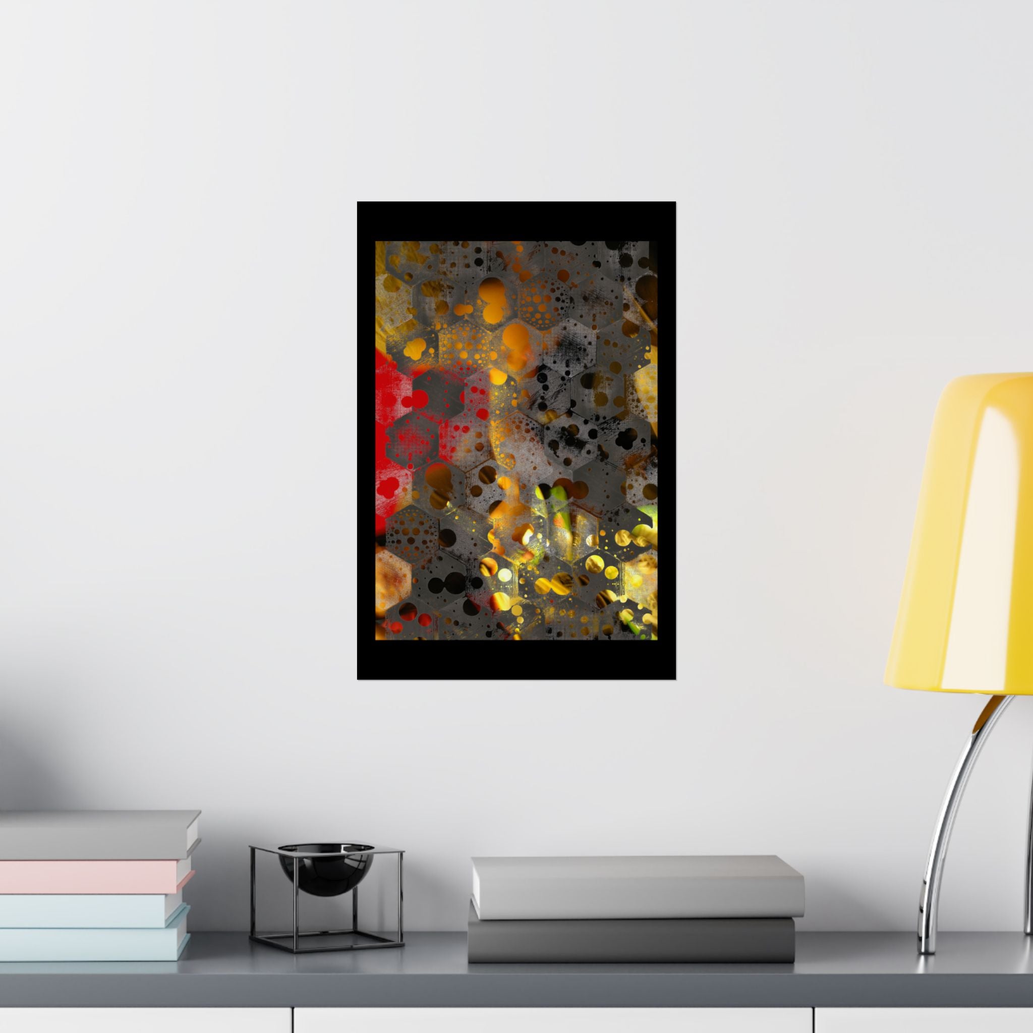 Abstract Bubble Texture Matte Poster — Modern Industrial Wall Art