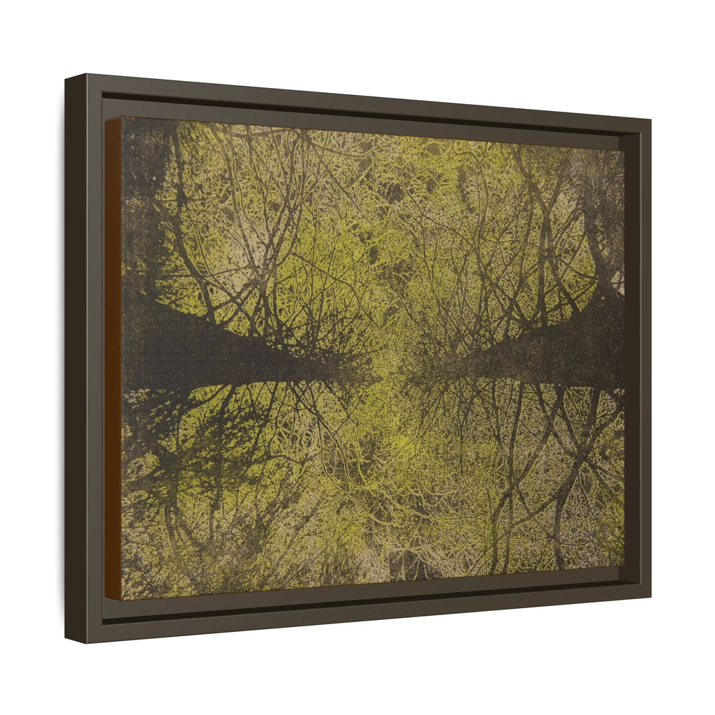 Framed Matte Canvas Wall Art — Golden Forest Canopy - no 31