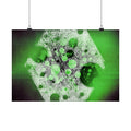 Abstract Green Galaxy Matte Poster — Horizontal Wall Art