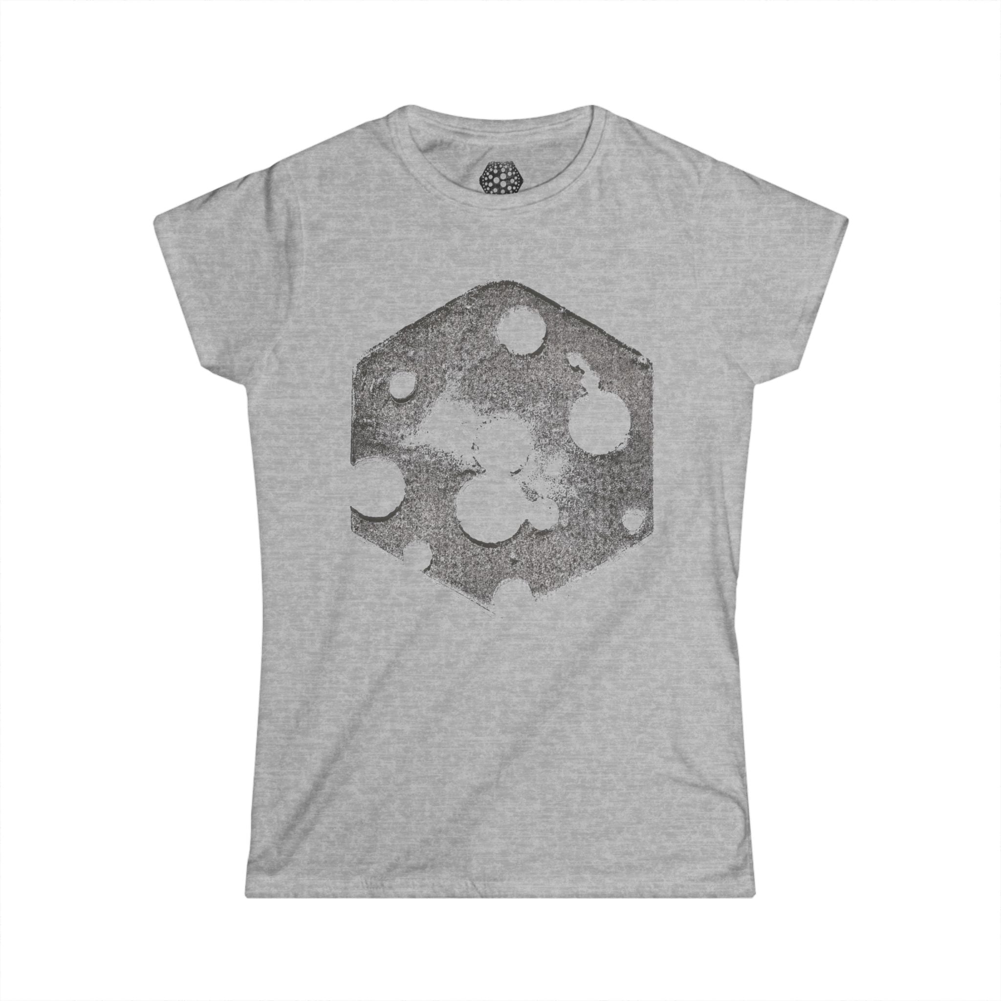 Dames T-shirt — Grunge Swiss Cheese Hex Graphic Tee 