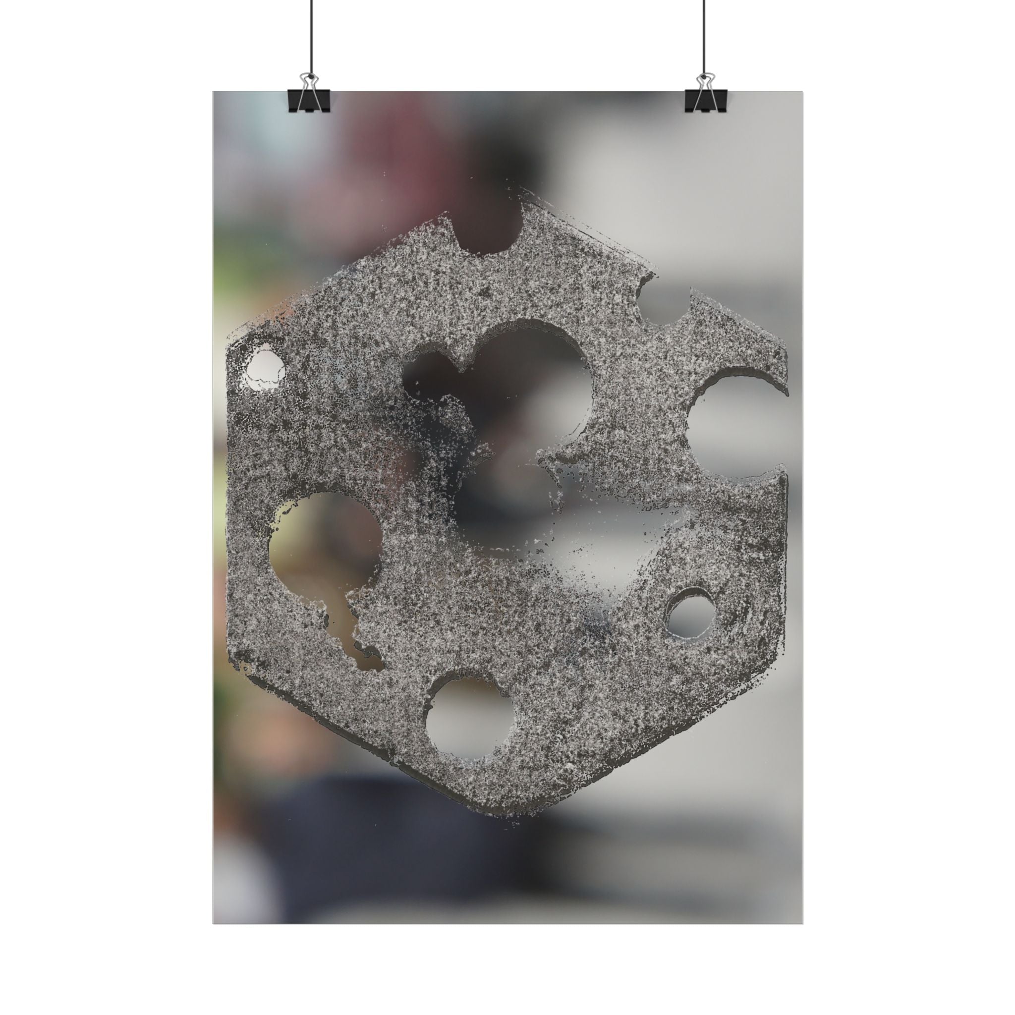 Abstract Hexagon Texture Poster — Modern Geometric Wall Art