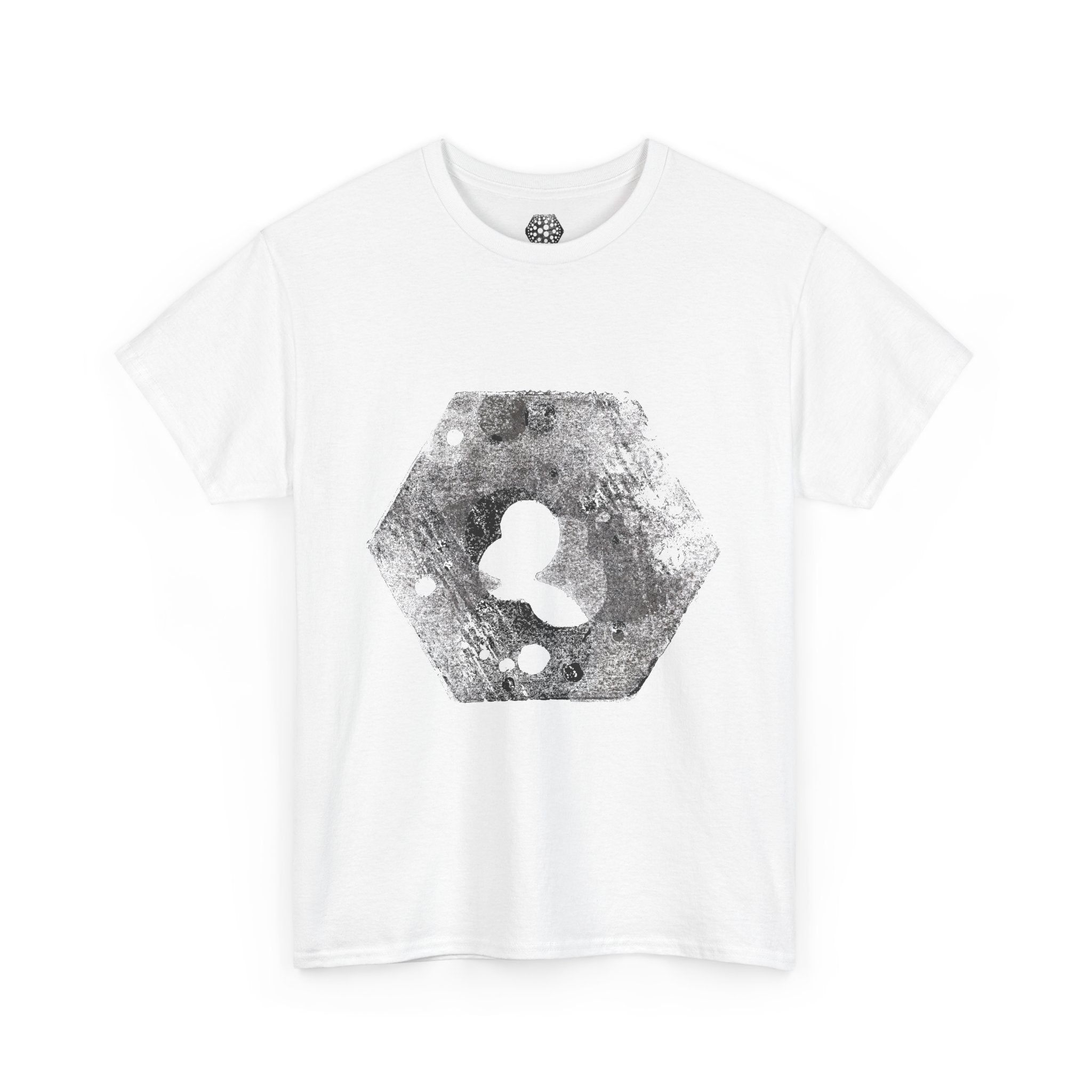 Hex Moon Graphic Tee — Distressed Space Cheese Vintage Astronomy T-Shirt