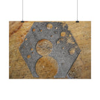 Rustieke metalen stencilposter 