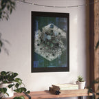Abstract Cosmic Hex Poster — Matte Vertical Wall Art