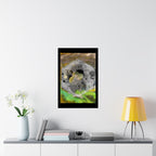 Abstract Hexagon Stone Matte Poster — Botanical Texture Wall Art