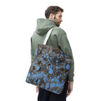 Abstract Blue Splatter Tote Bag - Artistic All-Over Print