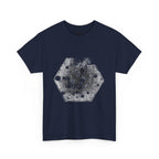 Hex Moon Graphic Tee Design Hex28 — Distressed Space Cheese Vintage Astronomy T-Shirt