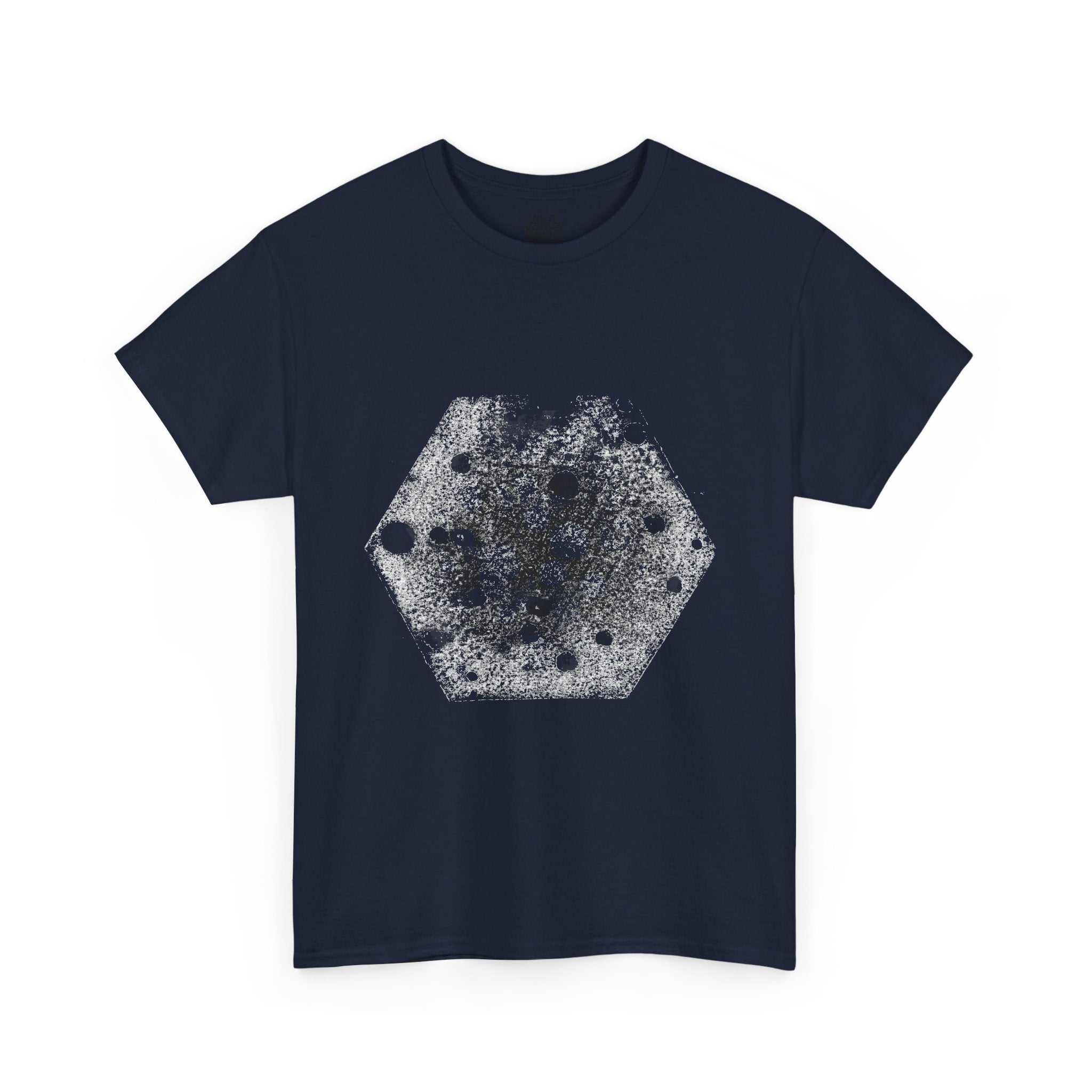 Hex Moon Graphic Tee — Distressed Space Cheese Vintage Astronomy T-Shirt