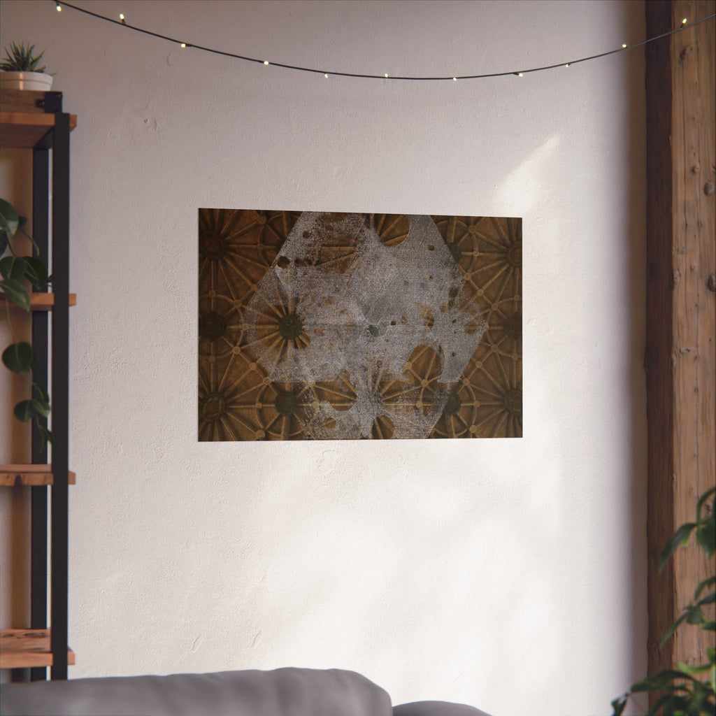 Matte horizontale poster — Kunstprint van een gotisch plafond 