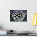 Abstract Geometric Moon Poster — Matte Horizontal Art Print