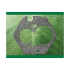 Groene abstracte cirkelkunst, matte horizontale poster | Moderne geometrische wanddecoratie 
