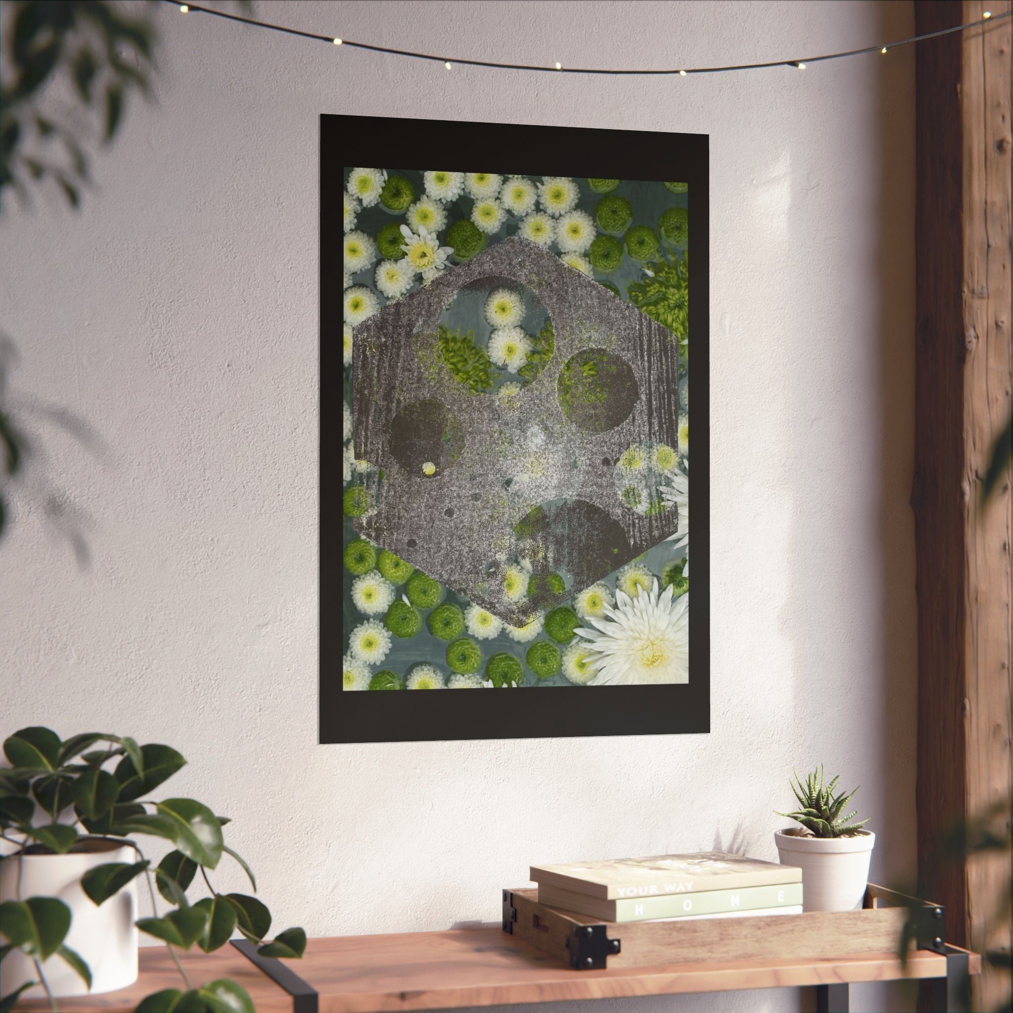 Floral Abstract Matte Poster — Botanical Abstract Art Print (Vertical)