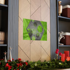 Abstract Green Hexagon Matte Poster — Modern Geometric Wall Art