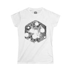 Women's Hexagon Cheese Graphic Tee — Vintage Distressed Dairy Art T-Shirt