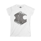 Hexagon Vintage Graphic Tee — Distressed Geometric Women’s T-Shirt