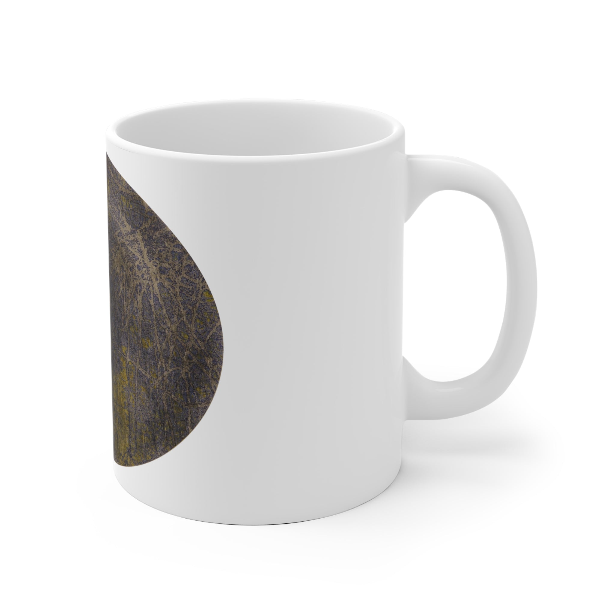 Ceramic Mug — Rustic Leaf Texture Coffee Cup (Nature-Inspired, Earthy Home Gift) - no 39