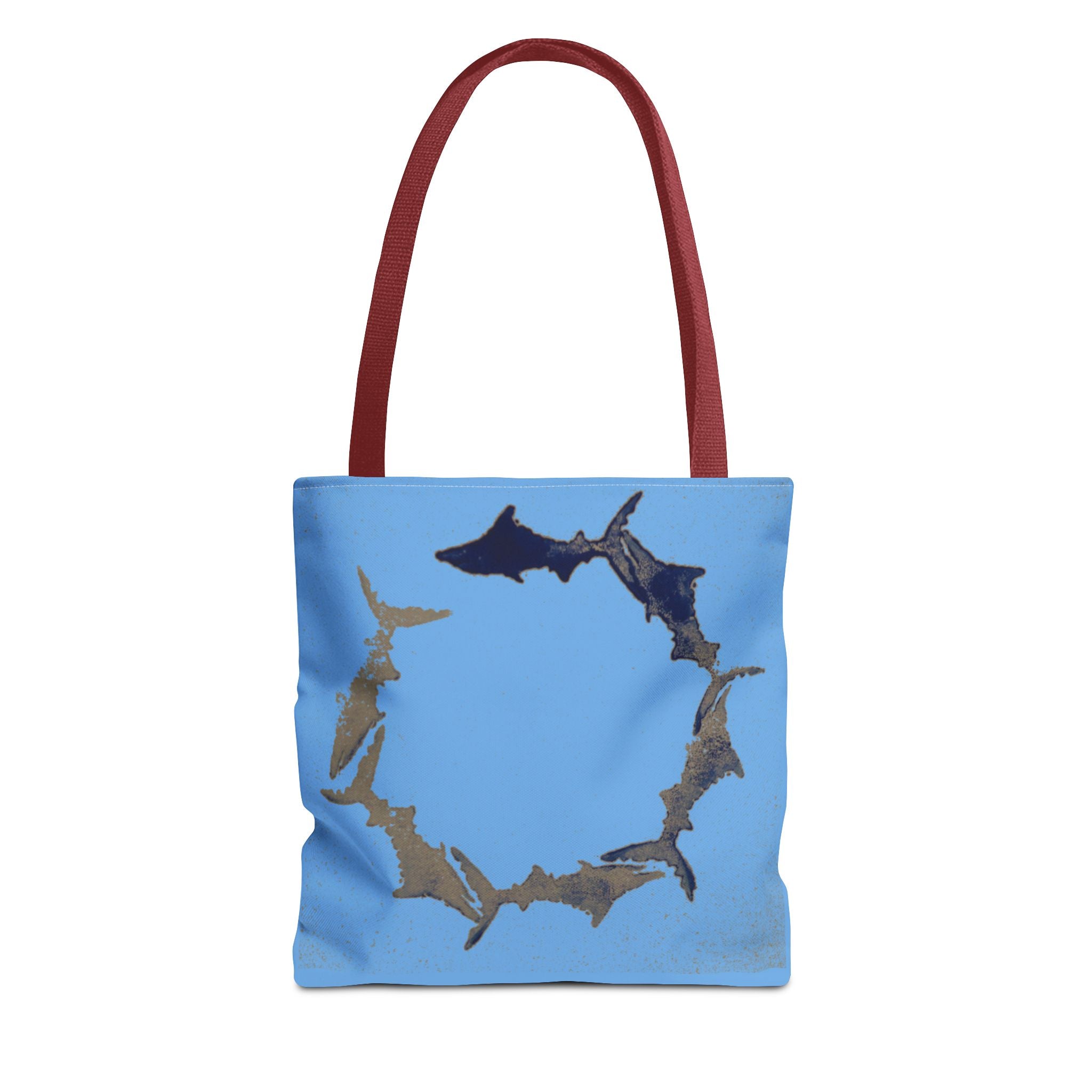 Shark Circle Tote Bag – Ocean Wildlife Canvas Tote