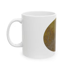 Rustic Dandelion Seed Ceramic Mug – Vintage Botanical Coffee Cup - no 44