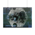 Abstracte geometrische poster — Zeshoeken en cirkels (horizontaal) 