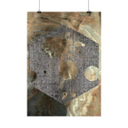 Abstract Earthtone Hexagon Poster Vertical Poster | Geometric Wall Art