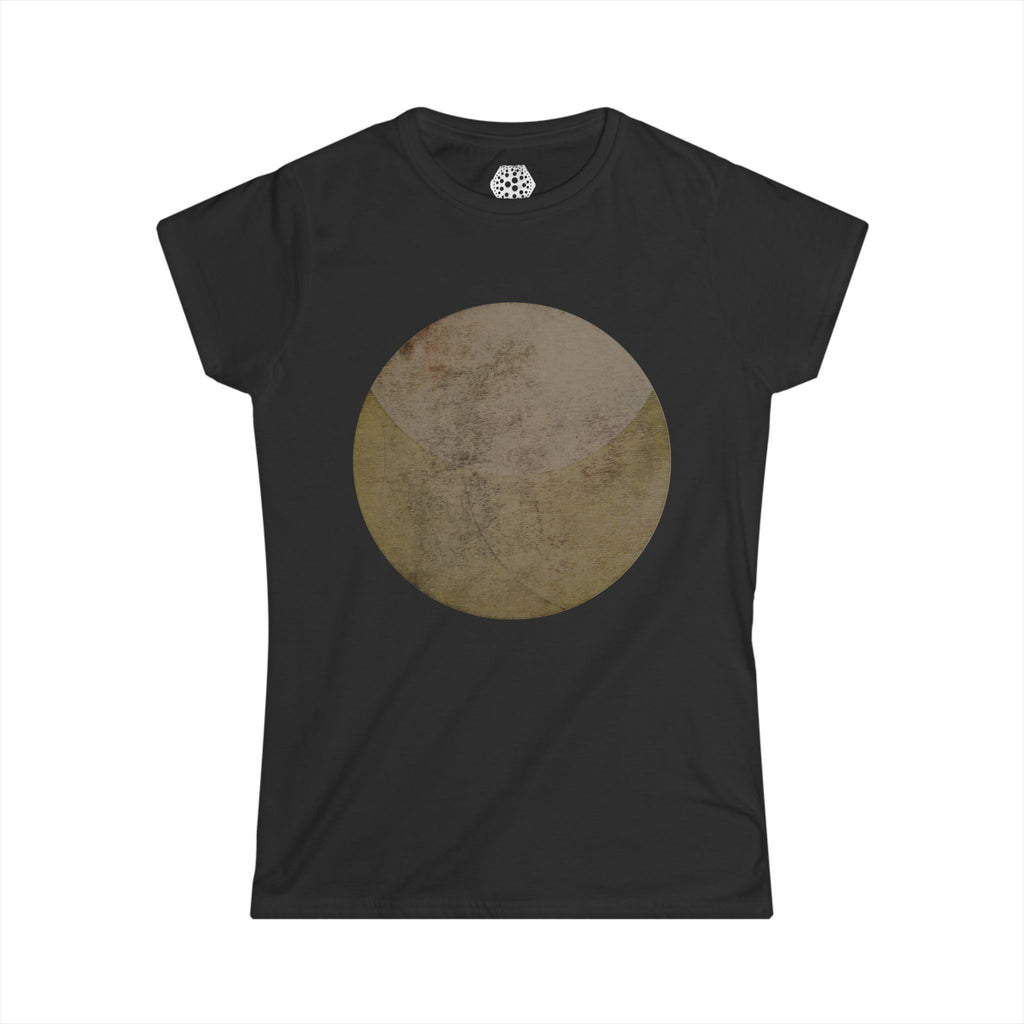 Vintage Moon Graphic Tee — Women's Celestial Circle Shirt