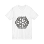 Hex Moon Graphic Tee Design Hex03 — Distressed Space Cheese Vintage Astronomy V-Neck T-Shirt
