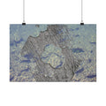 Abstracte oceaantextuur poster | Matte horizontale poster 