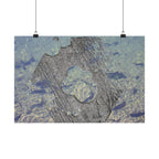 Abstracte oceaantextuur poster | Matte horizontale poster 
