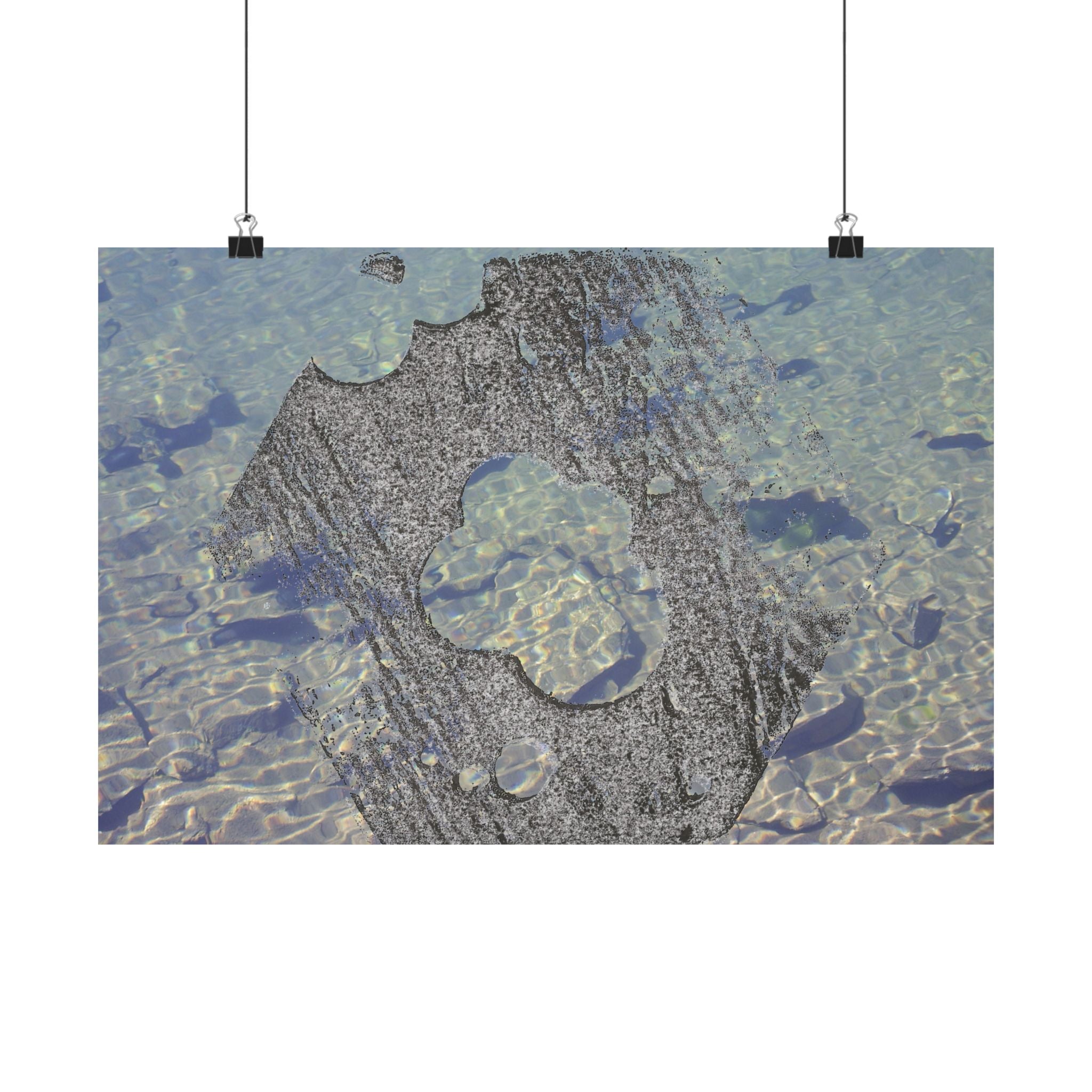 Abstracte oceaantextuur poster | Matte horizontale poster 