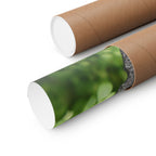 Abstracte poster met groen mos en verweerd metaal (mat) — Botanische natuur muurdecoratie (horizontaal) 