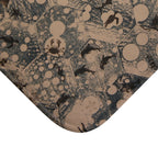 Ocean Bubble Bath Mat — Coastal Blue Sea Life Non‑Slip Bathroom Rug