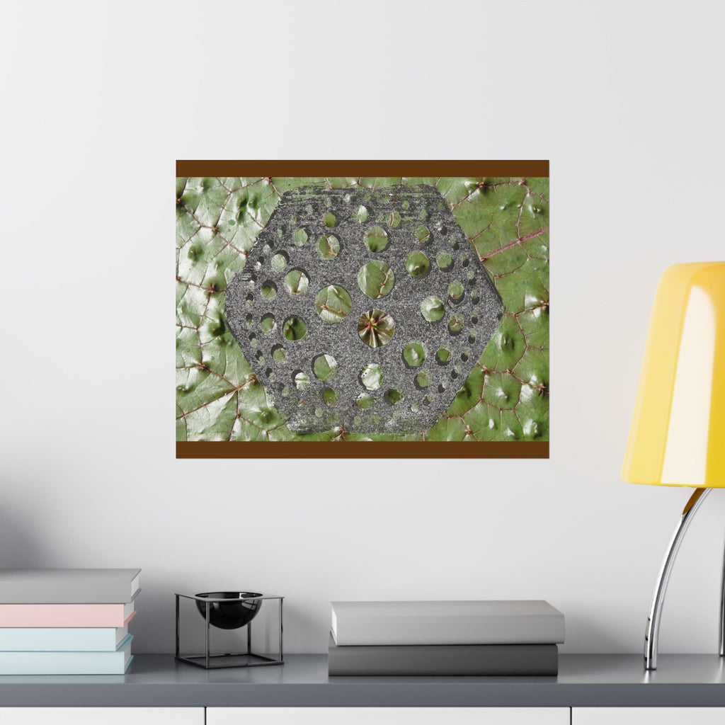 Geometric Hexagon Cutout Art Poster | Matte Horizontal Poster