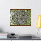 Geometric Hexagon Cutout Art Poster | Matte Horizontal Poster