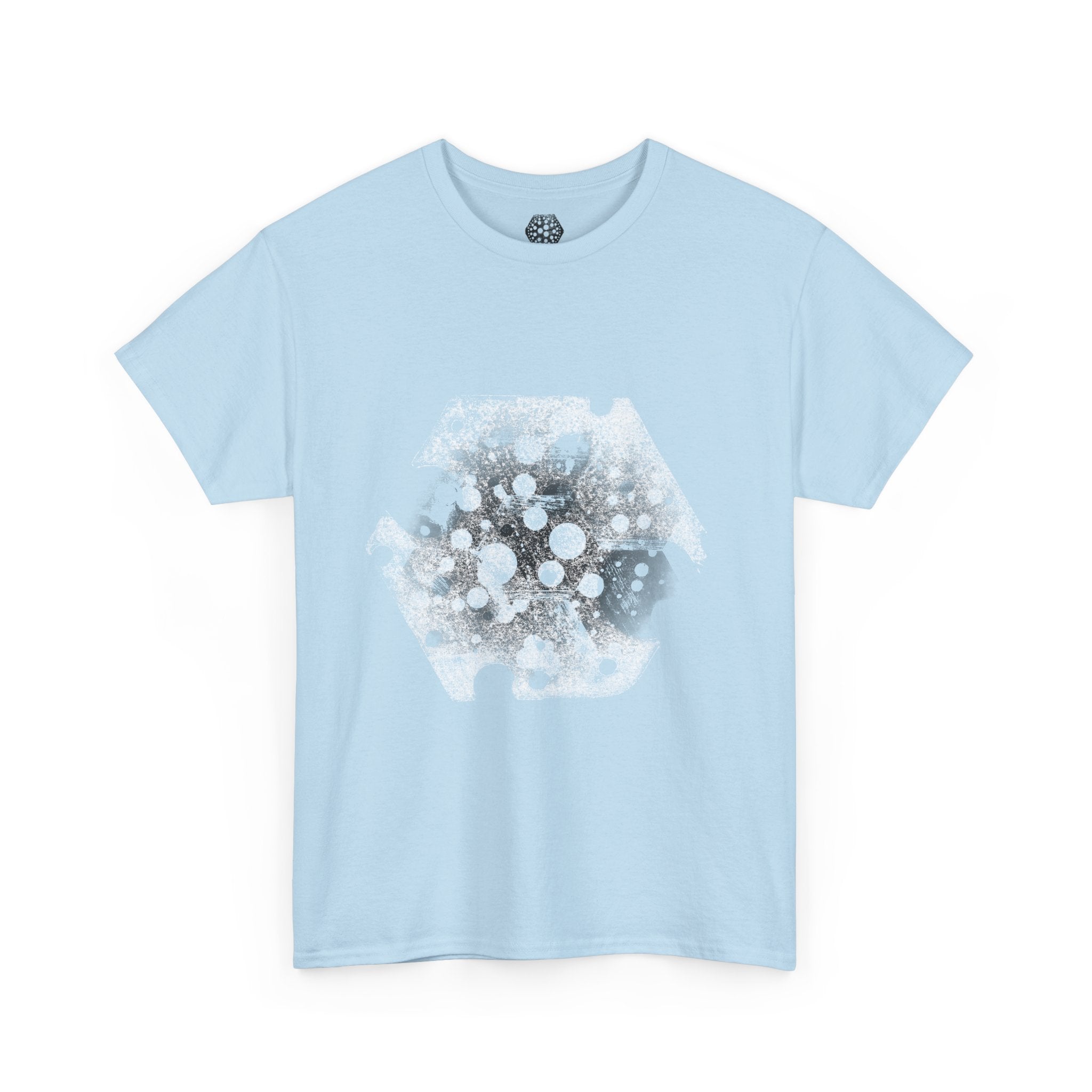 Hex Moon Graphic Tee — Distressed Space Cheese Vintage Astronomy T-Shirt