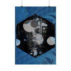 Abstracte kosmische zeshoek poster — Verticale muurdecoratie 