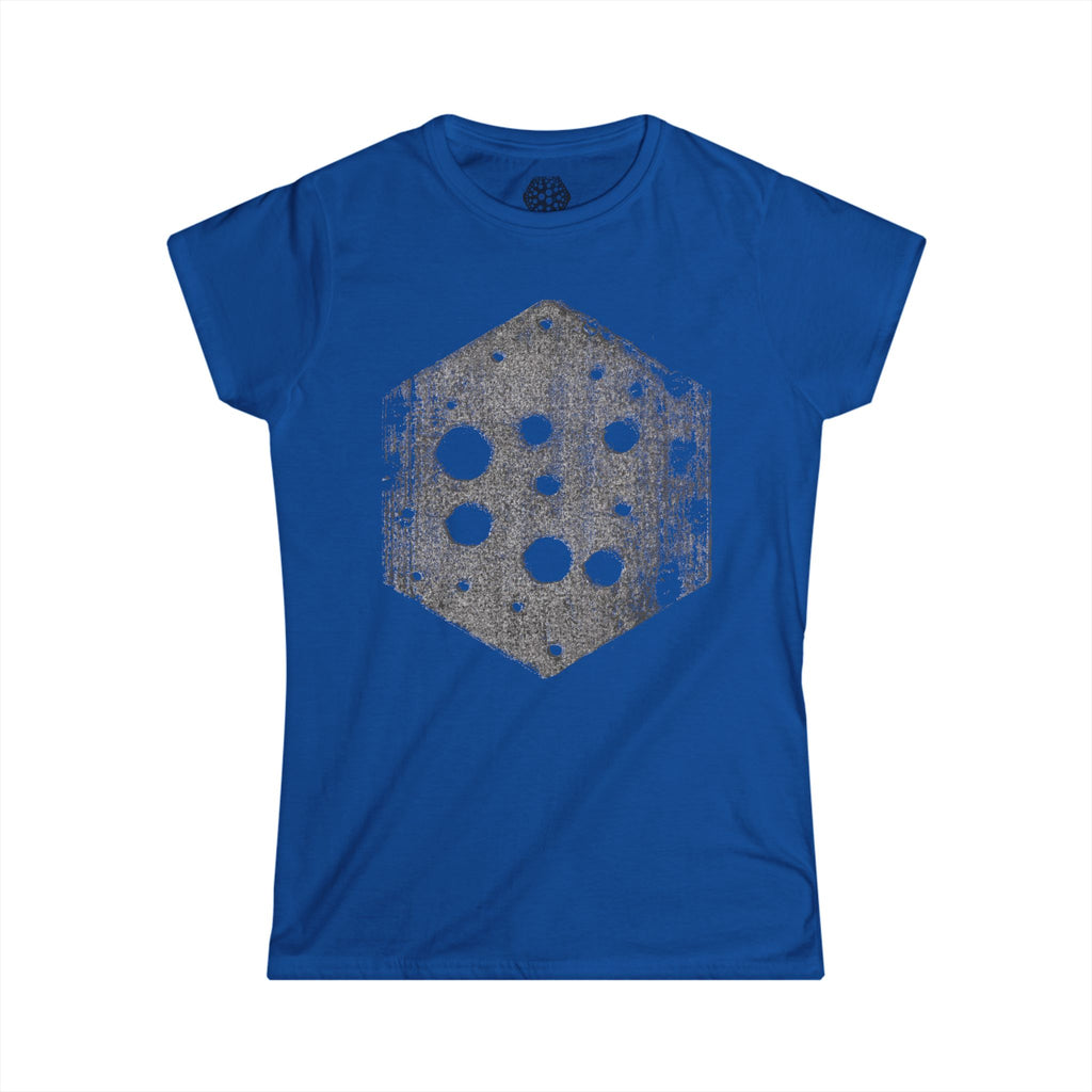 Women's Hexagon Dice Graphic Tee — Vintage Board Game T-Shirt