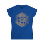 Women's Hexagon Dice Graphic Tee — Vintage Board Game T-Shirt