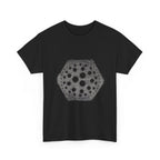 Hexagon Circles Graphic Tee — Digital Manual Print Art