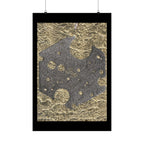 Matte Poster — Abstract Metallic Stone Texture Vertical Art Print
