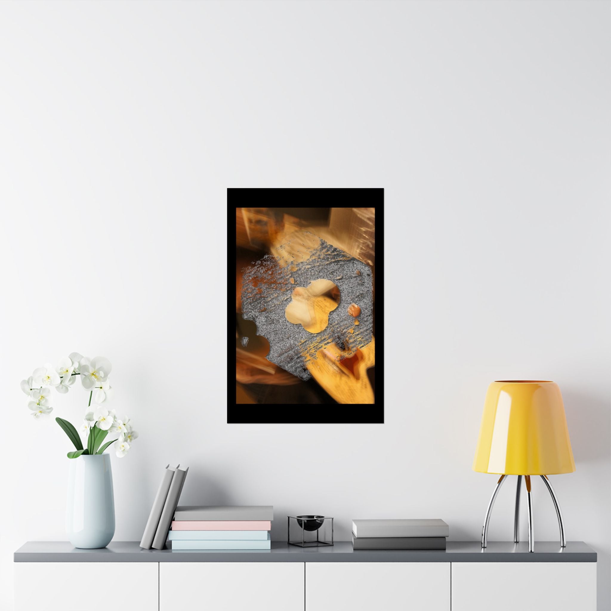 Abstract Texture Collage Matte Poster | Vertical Art Print