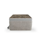 Vintage Hex Pattern Paper Lunch Bag – Distressed Sepia Geometric Lunch Tote