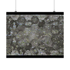 Abstracte zeshoekige poster met bubbelstructuur en matte afwerking — Geometrische wanddecoratie 