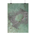 Patina Abstracte Textuur Verticale Poster | Groene Roest Industriële Muurdecoratie 