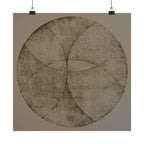 Abstract Earth Tone Circle Art Poster — Minimalist Geometric Wall Print