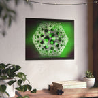 Abstract Hexagon Green Poster – Matte Horizontal Wall Art