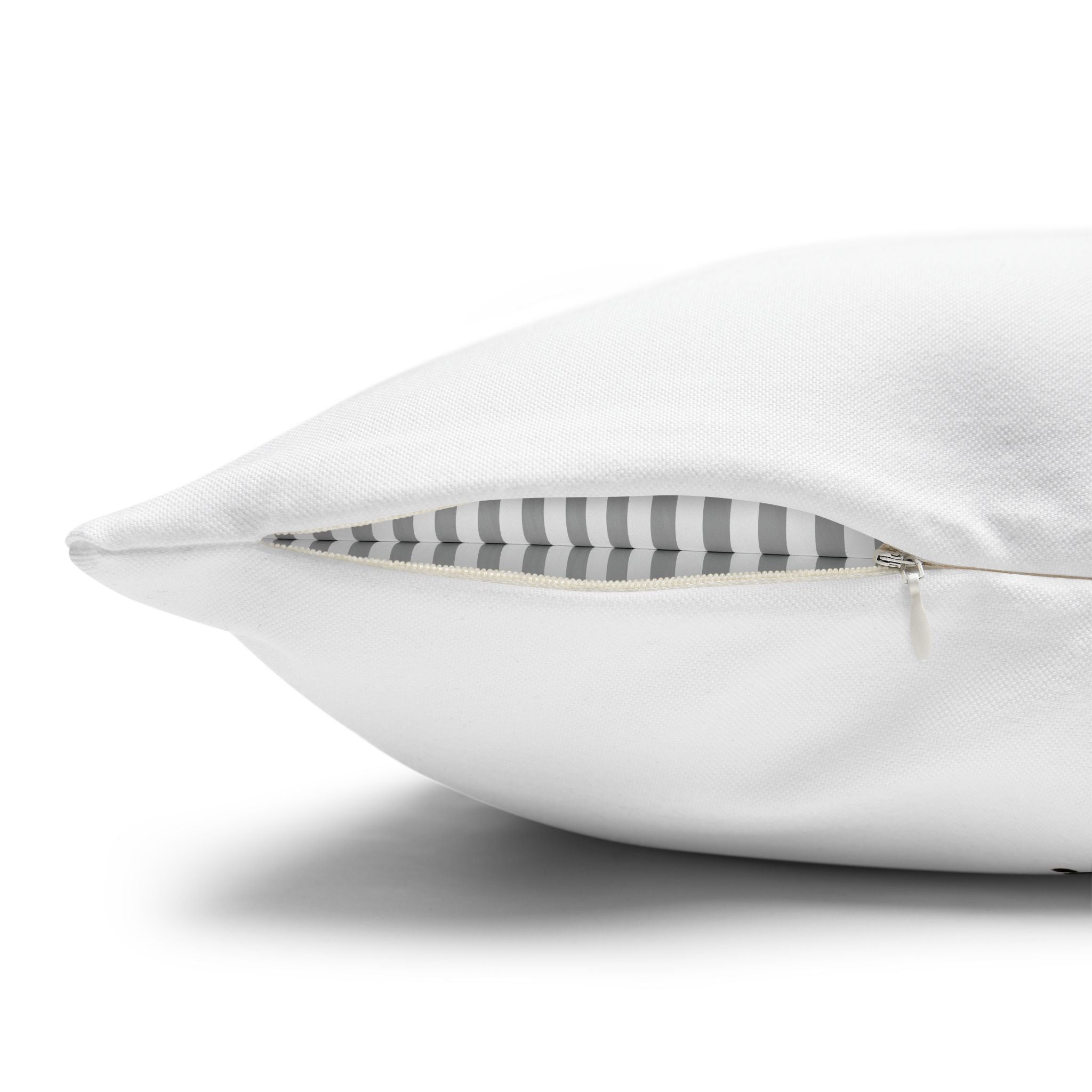 Feather Brushstroke Decorative Pillowcase — Minimal Zen Accent Cushion