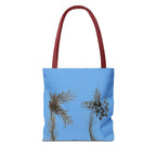 Botanical Sketch Tote Bag — Minimal Blue Wildflower Print