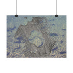 Abstracte oceaantextuur poster | Horizontale poster 