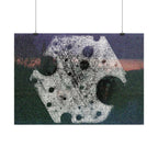 Abstract Moon Crater Horizontal Poster — Surreal Celestial Art Print