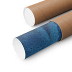 Abstract Blue Texture with Metallic Geometric Shape Poster